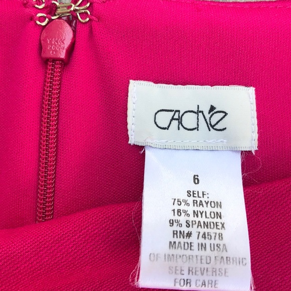 Cache Deep Fuchsia Classic Belted Sheath Dress - Picture 7 of 8